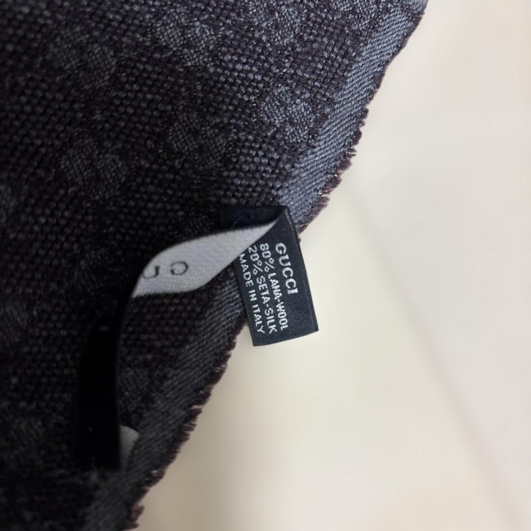 GUCCI GGパターン ダークグレー マフラー
