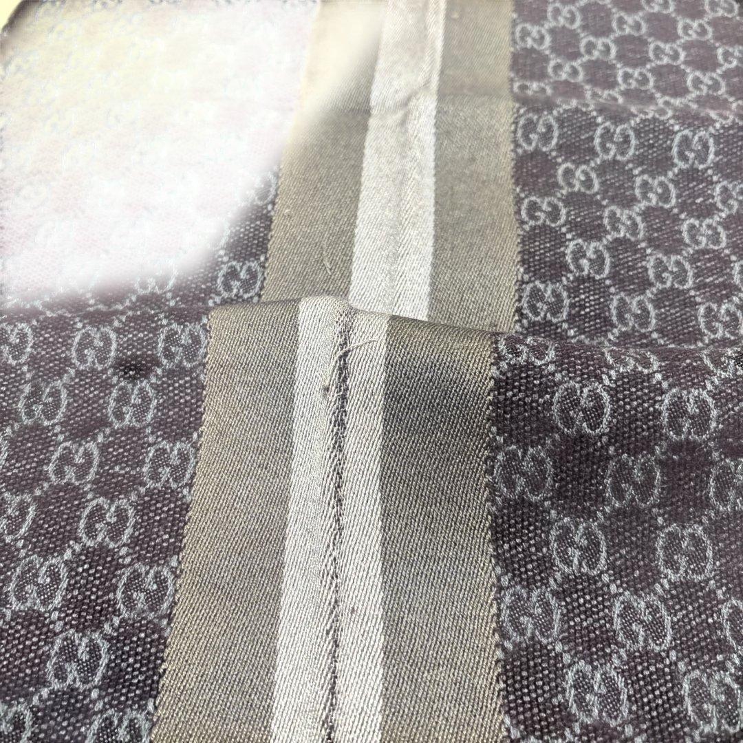 GUCCI GGパターン ダークグレー マフラー