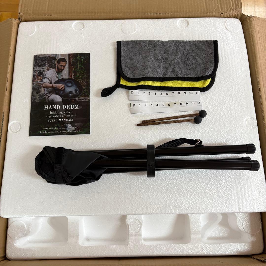 ハンドパン 10音 Dマイナー調 スチール製 未使用 ケース・付属品あり