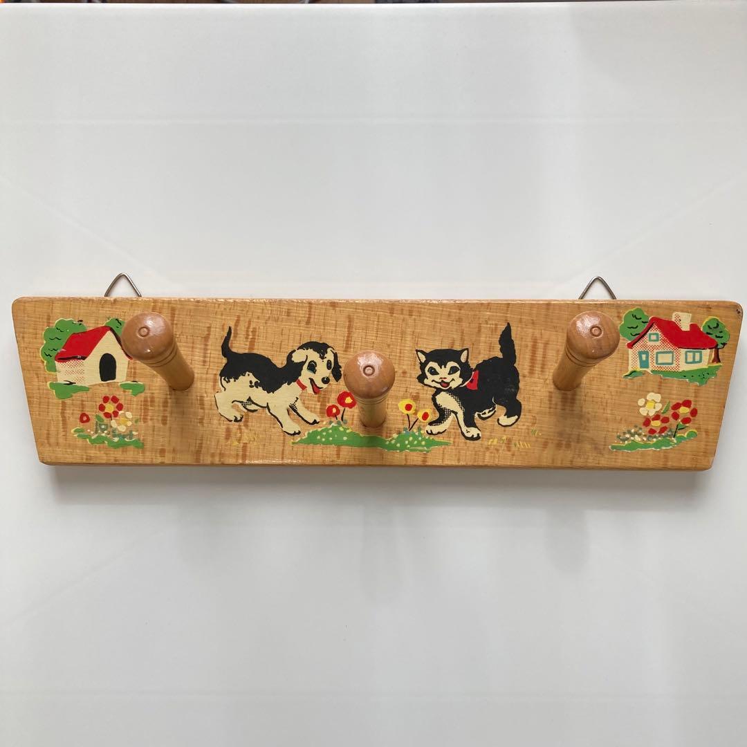 木製　ウォールフック　ウォールハンガー　レトロ　ドイツ　ヴィンテージ