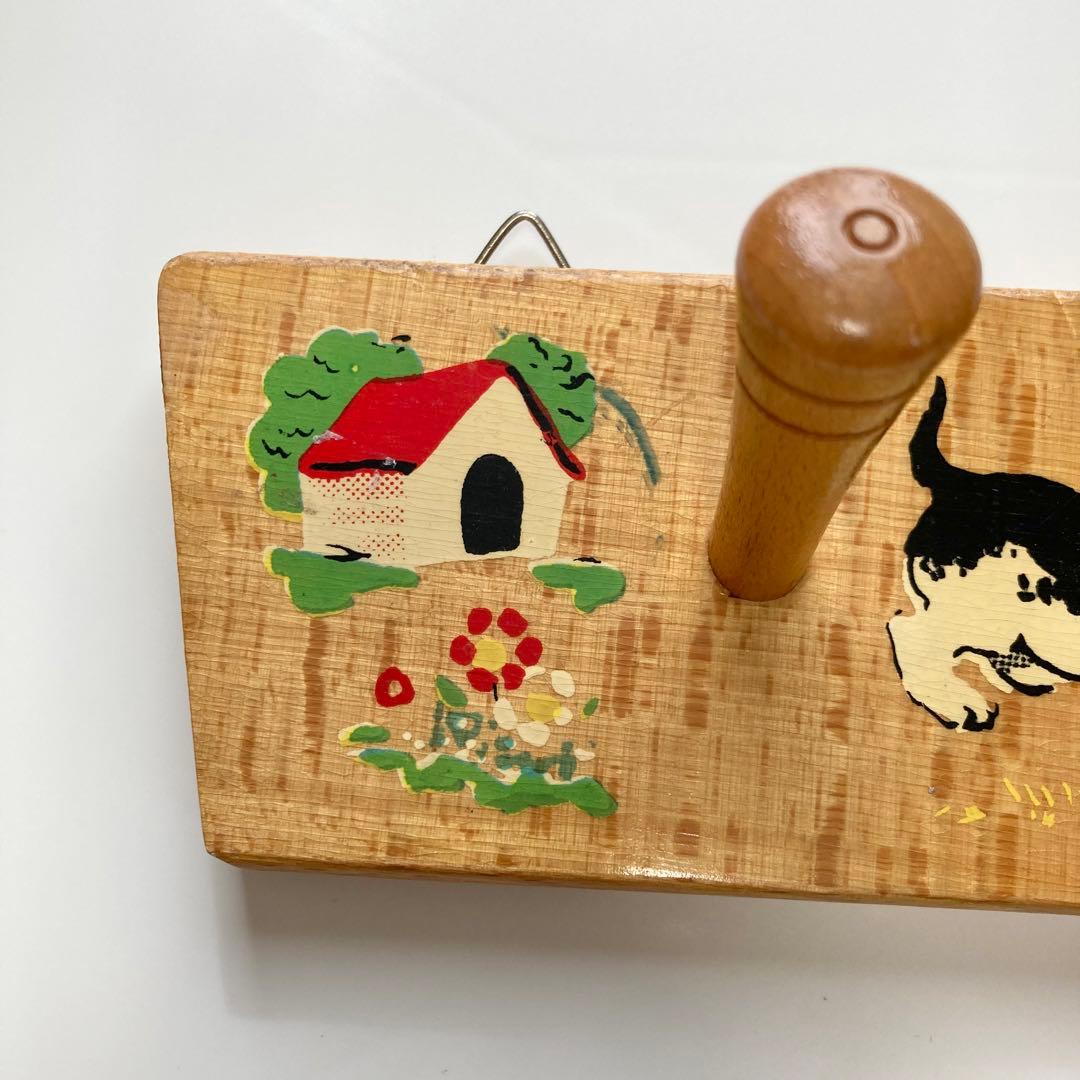 木製　ウォールフック　ウォールハンガー　レトロ　ドイツ　ヴィンテージ