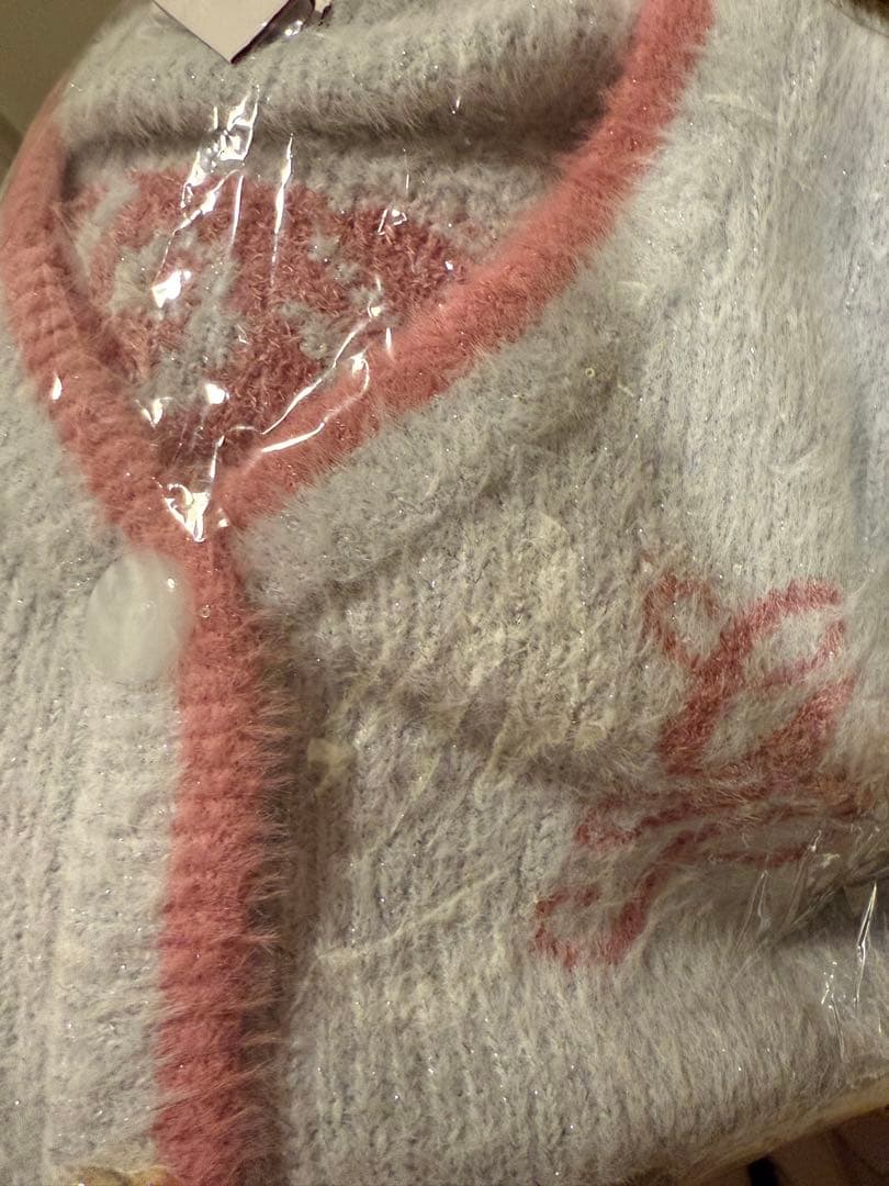 Ｒ*様 ジェラートピケ　ラメフェザーカーディガン