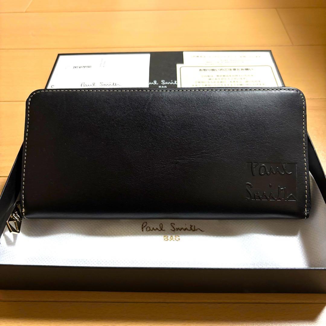 Paul Smith ステッチハイライト　長財布　未使用品　ブラック　完売品