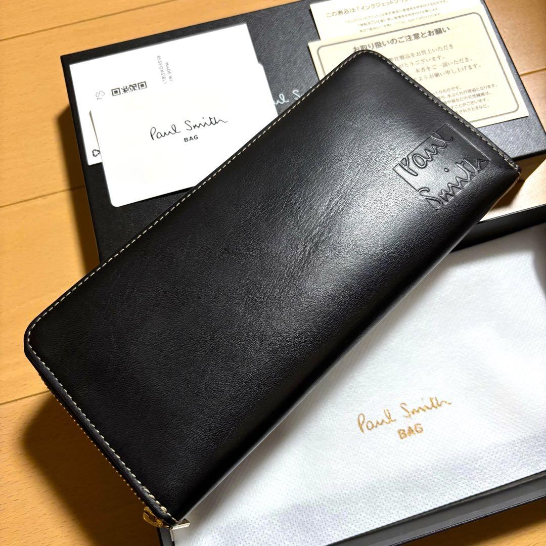 Paul Smith ステッチハイライト　長財布　未使用品　ブラック　完売品