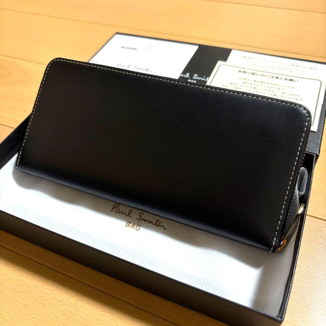 Paul Smith ステッチハイライト　長財布　未使用品　ブラック　完売品