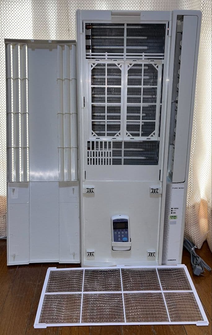 コロナルームエアコン窓エアコンウィンド型冷房専用低振動設計取付枠付き　20年製