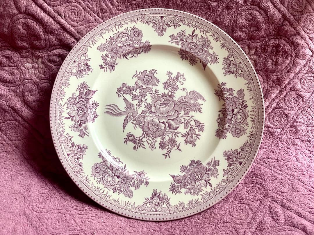 キ*ル様 ②廃番！Burleighバーレイ Plum Asiatic 花鳥柄 プ