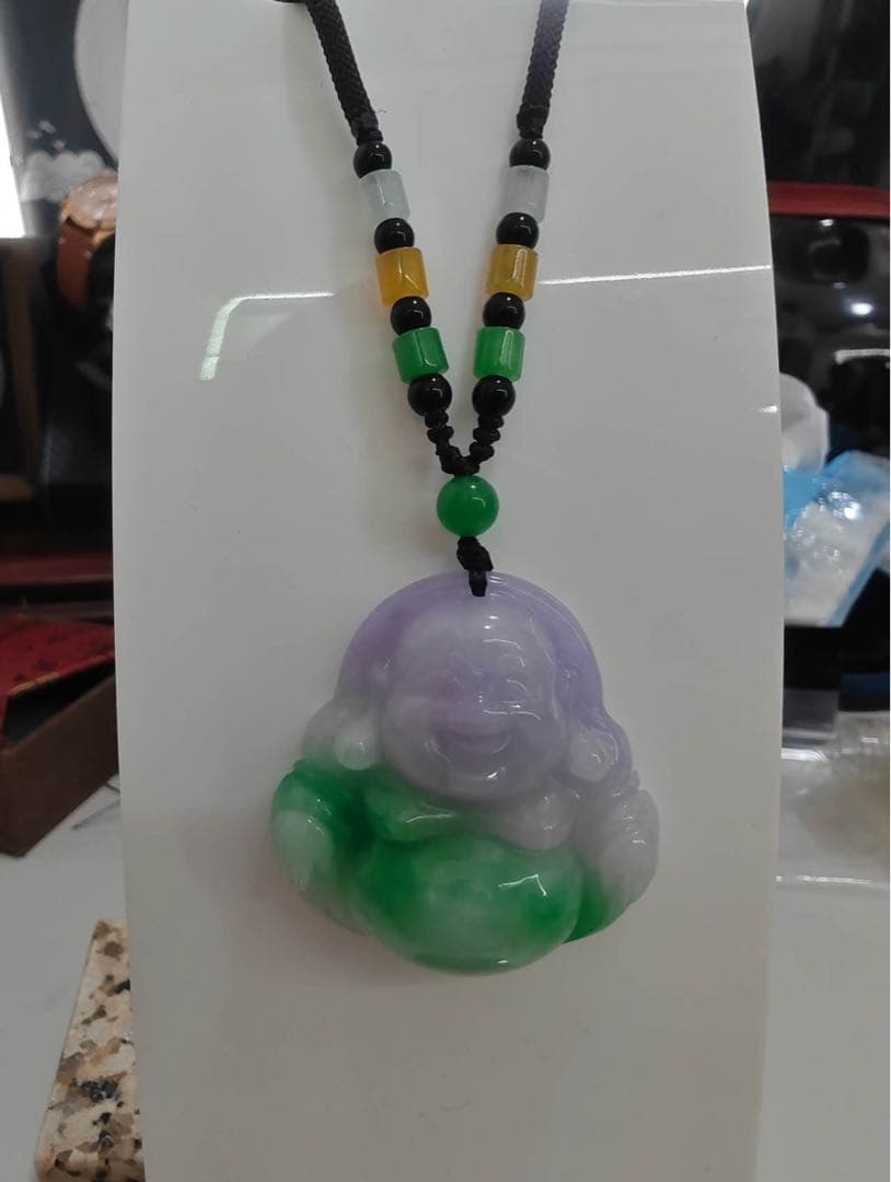 翡翠 布袋様 ペンダント