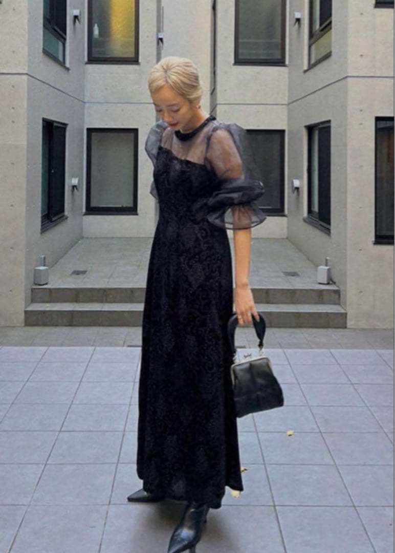 AMAIL Mature paypuri dress ブラック