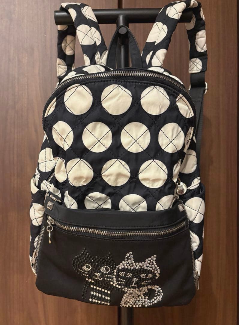 Pebbly ペブリー　Me&Yo リュック　ラインストーン　刺繍　ドット柄