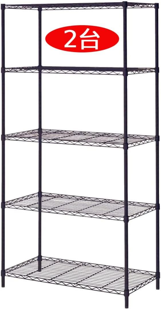 中古　メタルラック 5段　キャスター付　2台　W120×D46×H178.5cm