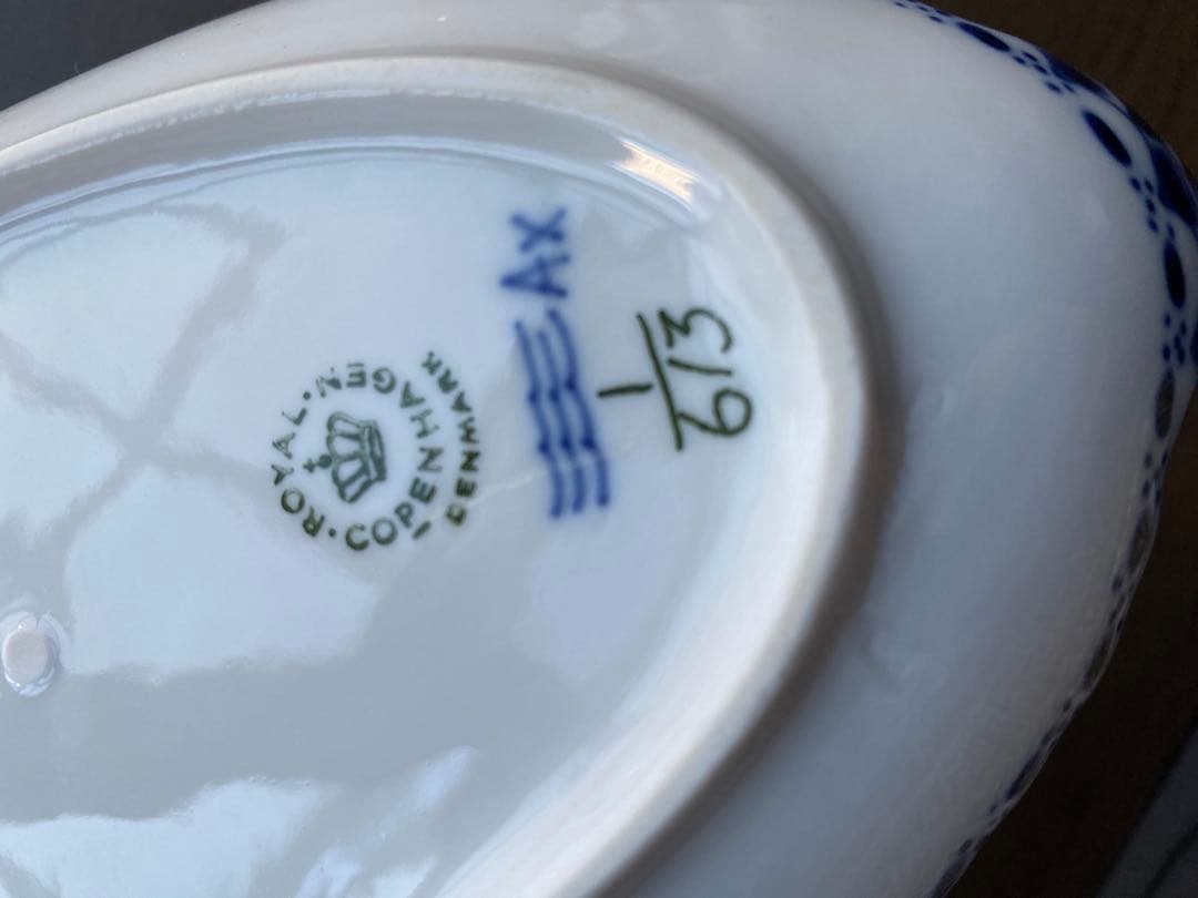 ロイヤルコペンハーゲンブルーフルーテッドハーフレース1/613 ☆2nd