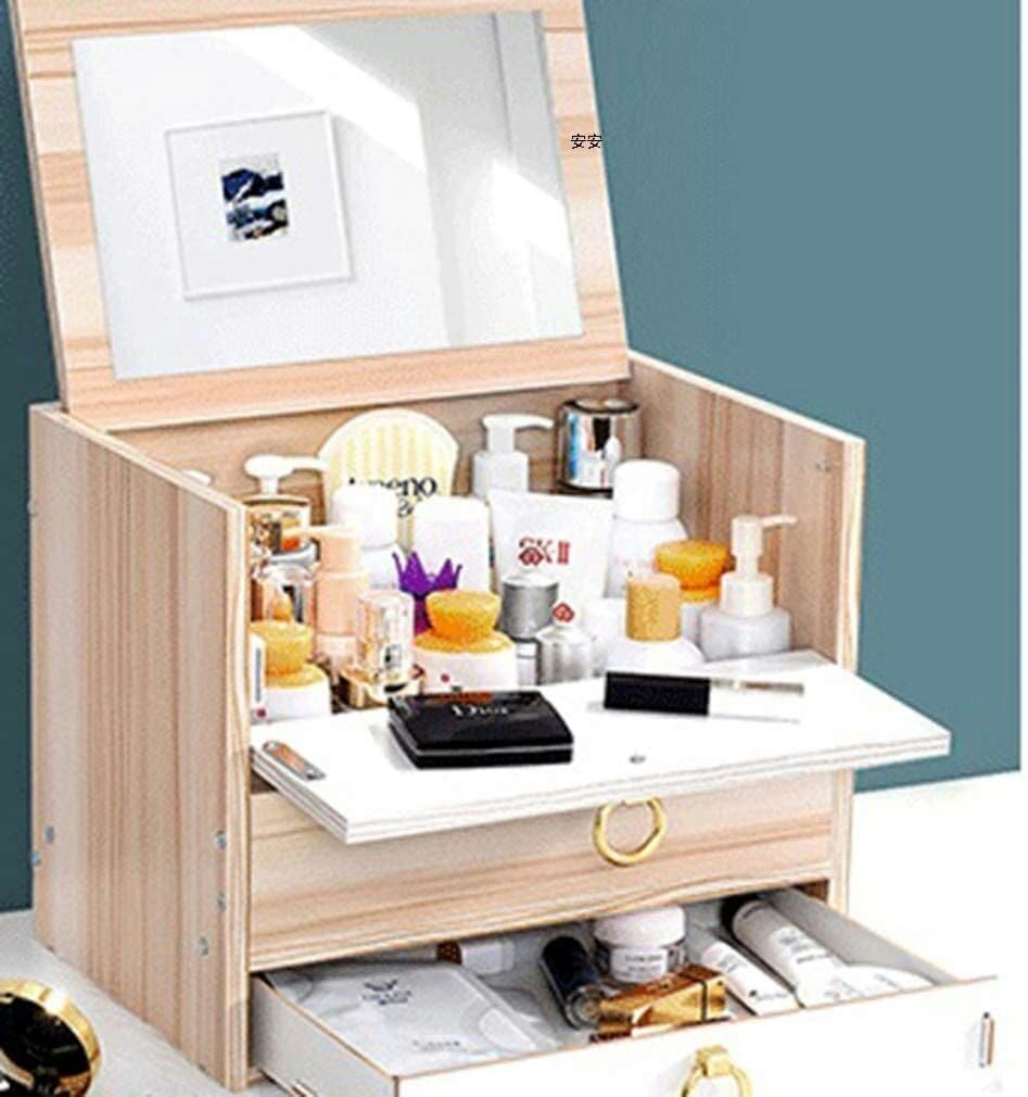 化粧品収納ボックス 組み立て式 メイクボックス 2段式 収納ボックス