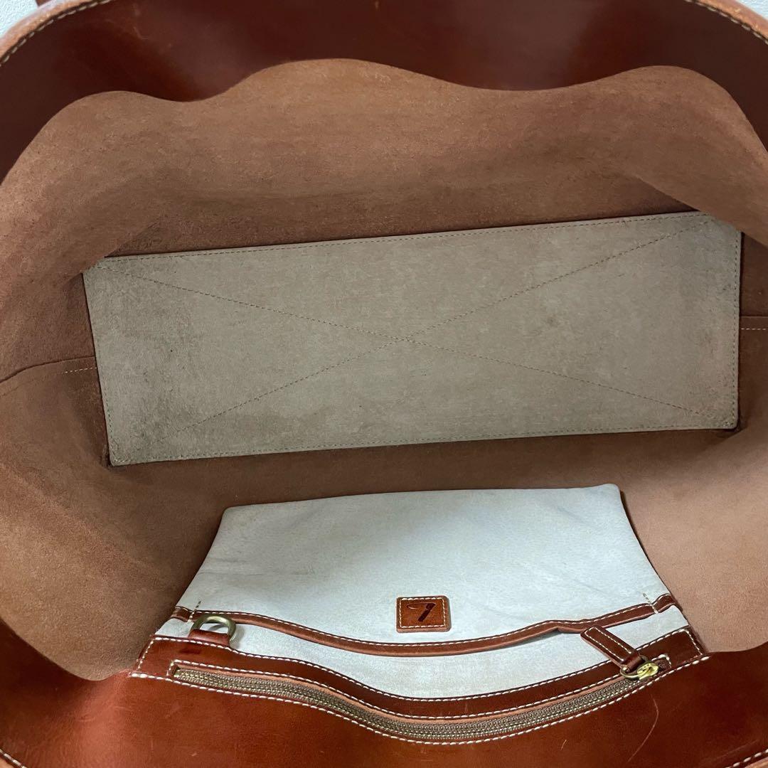 土屋鞄　ディアリオ　ラージトート　バッグ　レザー　ブラウン