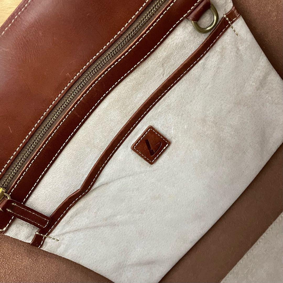 土屋鞄　ディアリオ　ラージトート　バッグ　レザー　ブラウン