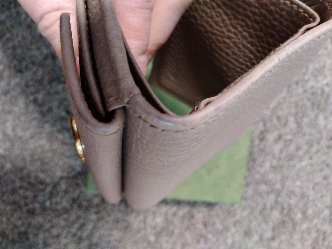 GUCCI ミ二財布 レザー 三つ折り財布 GGマーモント