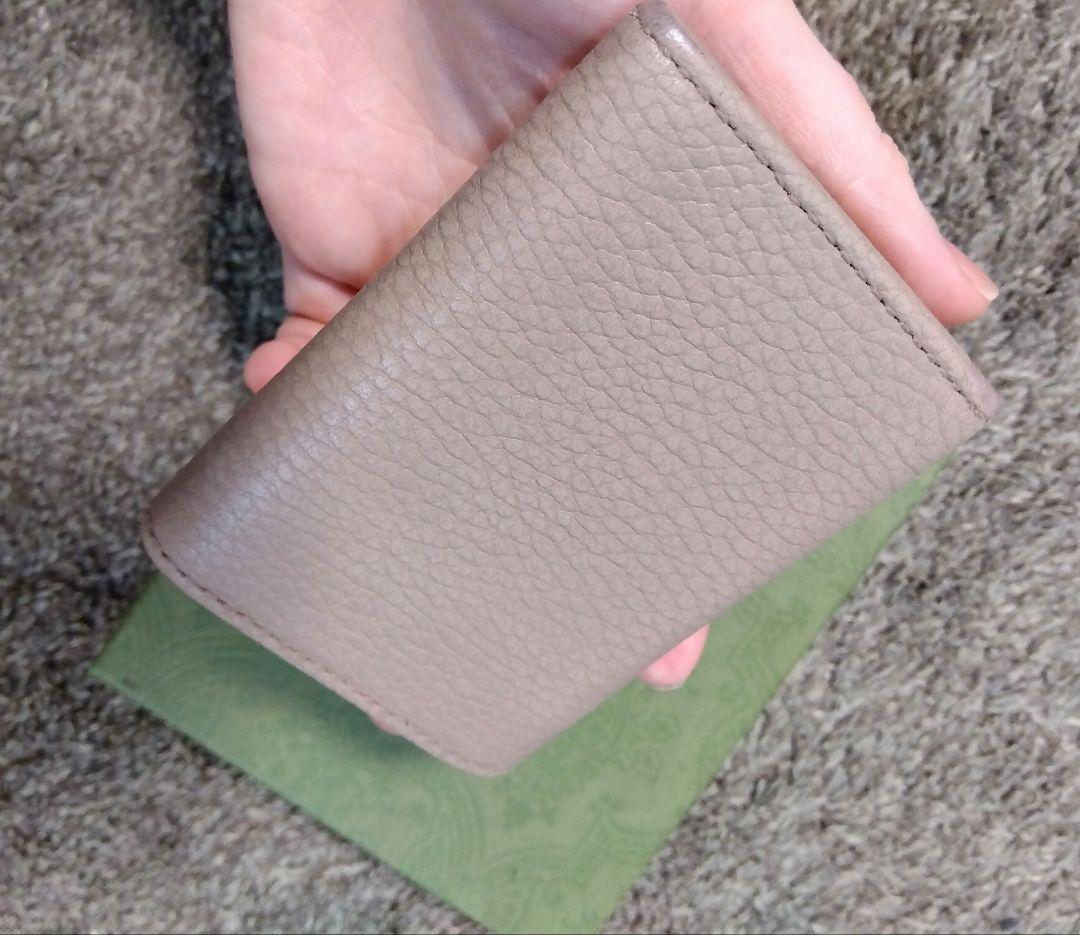 GUCCI ミ二財布 レザー 三つ折り財布 GGマーモント