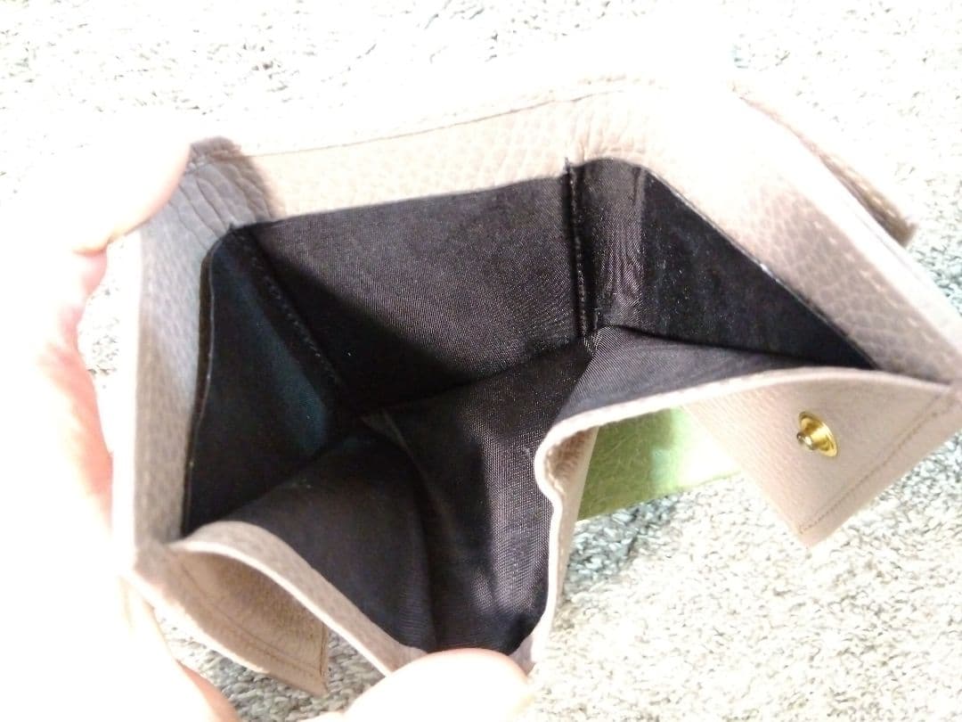 GUCCI ミ二財布 レザー 三つ折り財布 GGマーモント