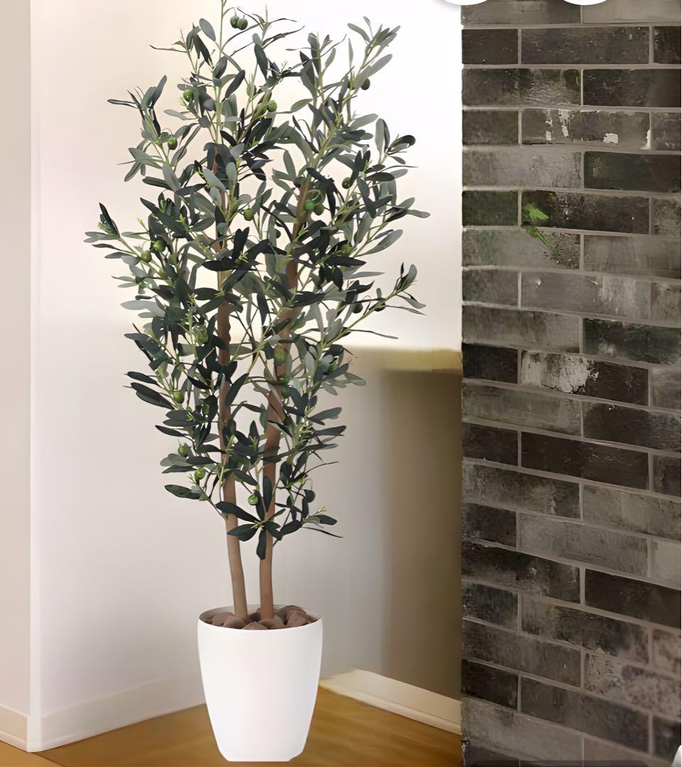 光触媒　人工観葉植物　ウォールグリーン　フェイクグリーン　オリーブ1.2m