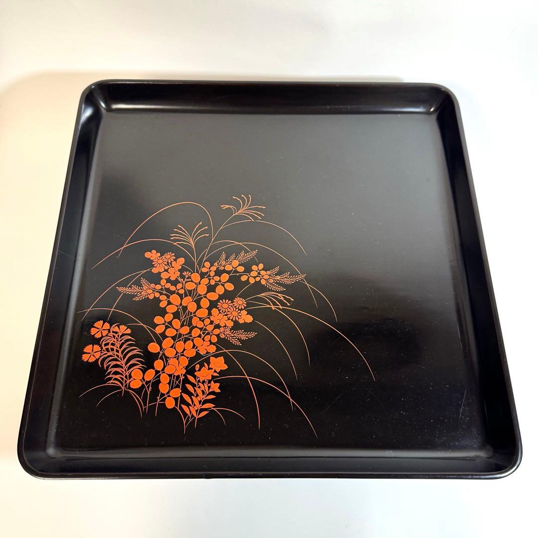 大内人形5点&紀州雛1点 木製漆塗り台付