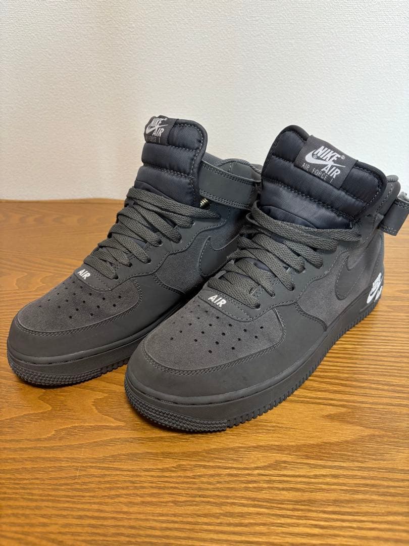 【希少】ナイキ エア フォース 1 07 ミッド ダーク グレー 26