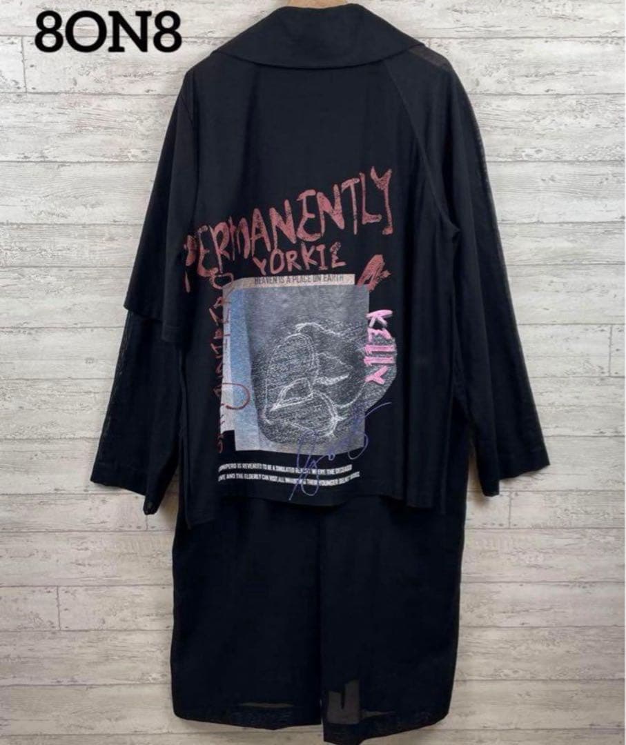 8ON8 SULLEN TOKYO シアーデザインコート 薄手　サレン