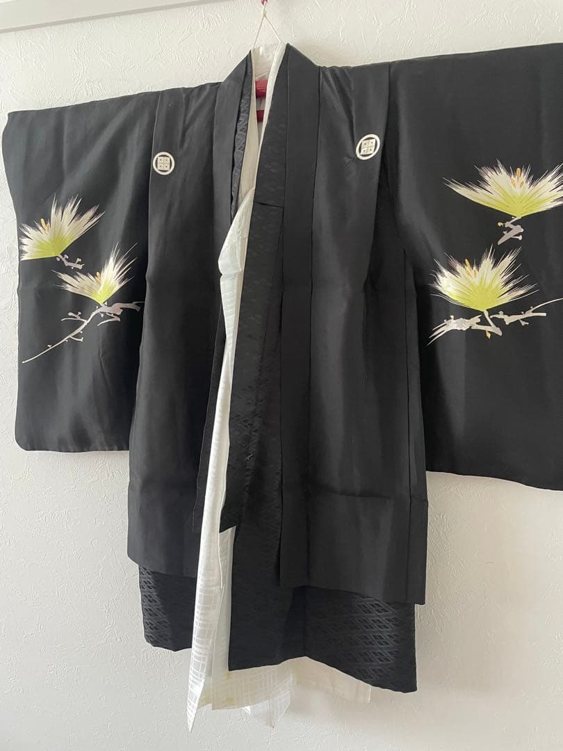 七五三　5歳　男の子　袴セット　お着物　羽織、長襦袢　袴セット　雪駄