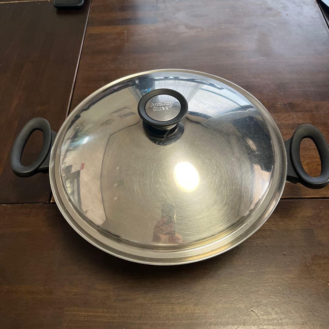 アムウェイ　クイーンクックウェア　ウォック　中華鍋　両手鍋　無水