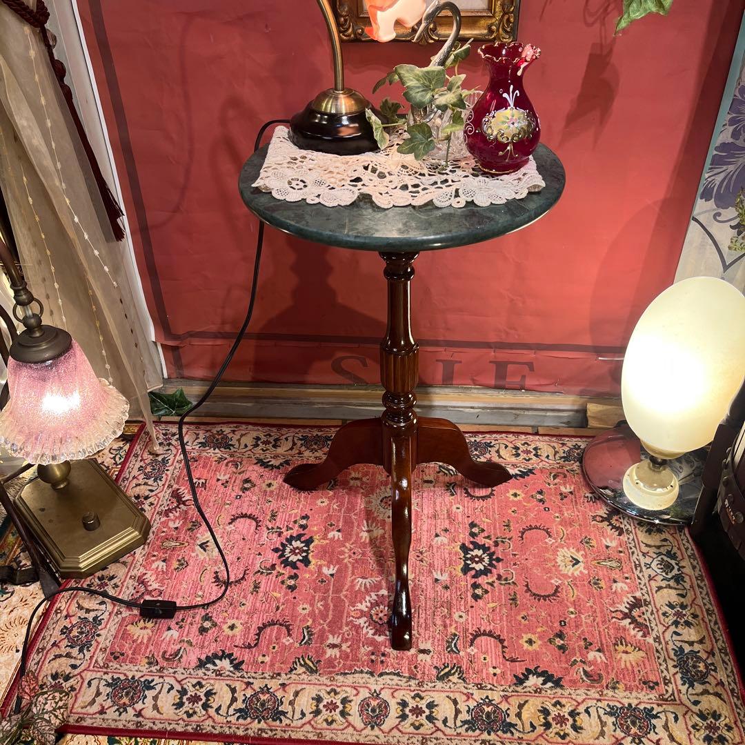 Sale アンティーク　大理石トップ　アクセントスタンド　サイドテーブル　花台