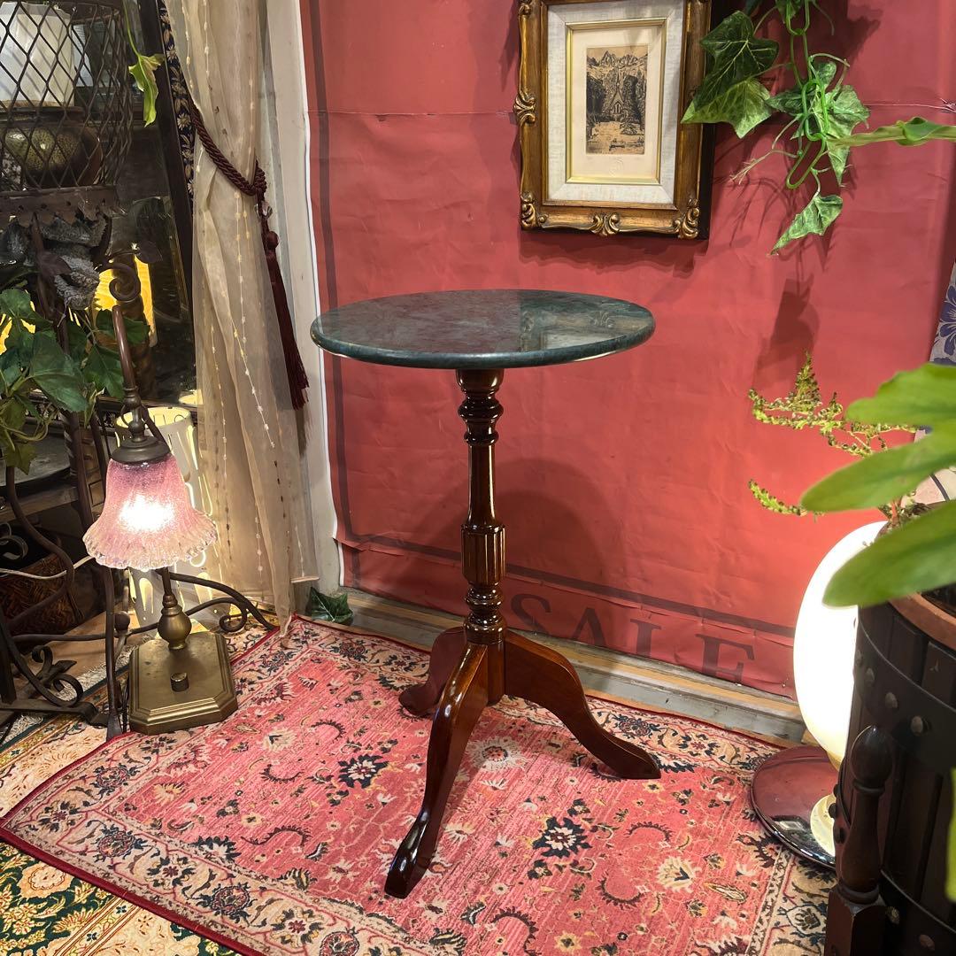 Sale アンティーク　大理石トップ　アクセントスタンド　サイドテーブル　花台