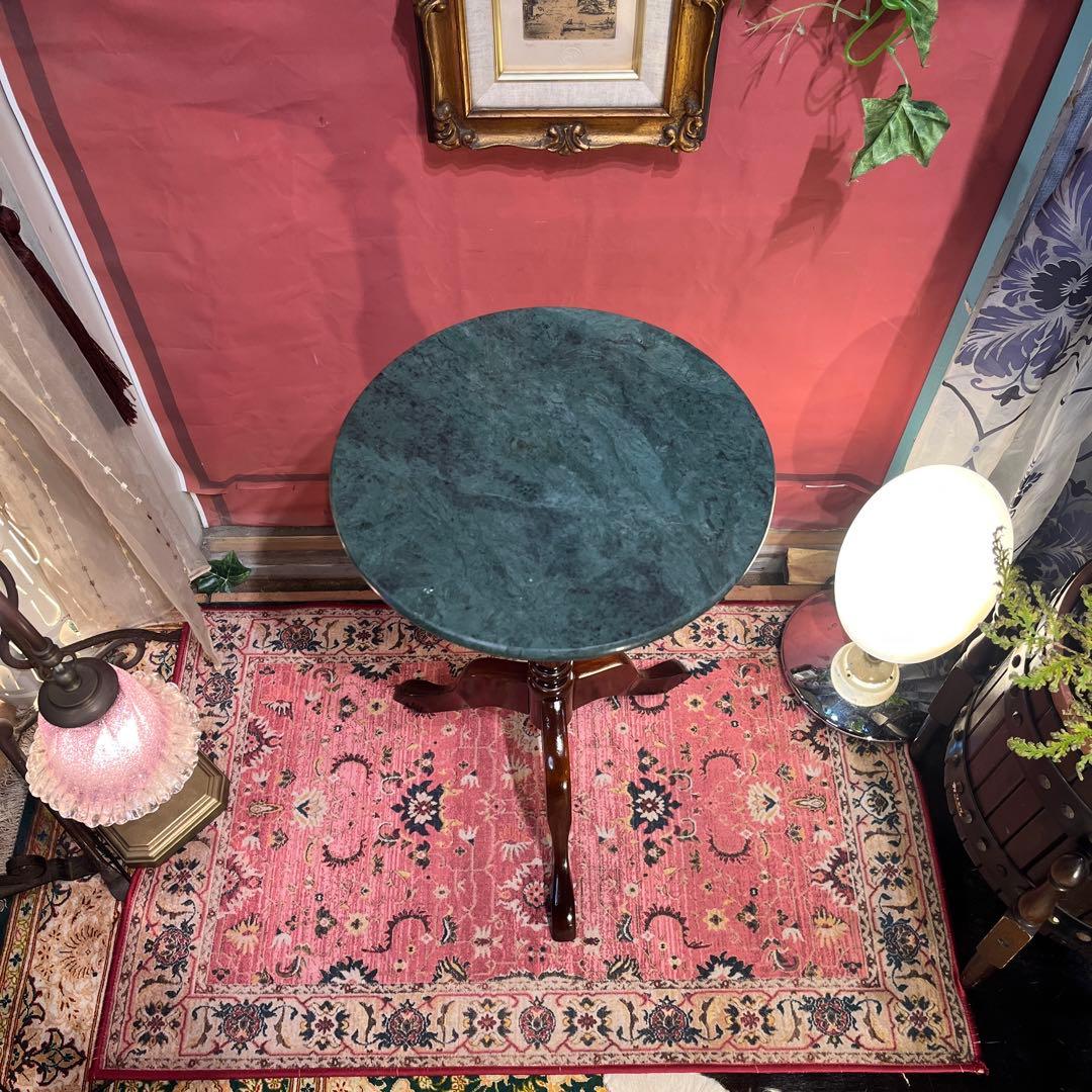 Sale アンティーク　大理石トップ　アクセントスタンド　サイドテーブル　花台