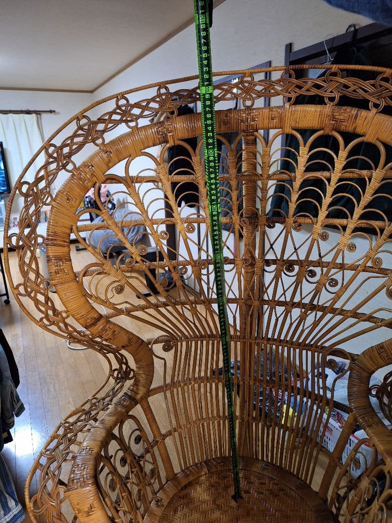 ジュジュ　ピーコックチェア　エマニエルチェア　藤家具　ラタン　送料込み