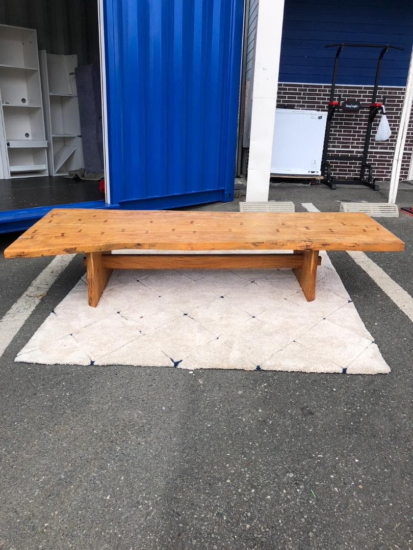 【福岡市限定】1枚板座卓 くさび打ち ローテーブル センターテーブル