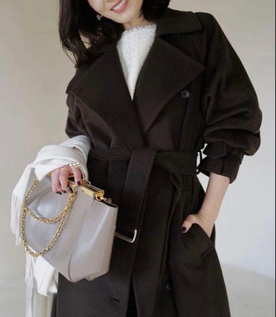 ゆきりぬ様　anuans ウールトレンチコート ブラウン M