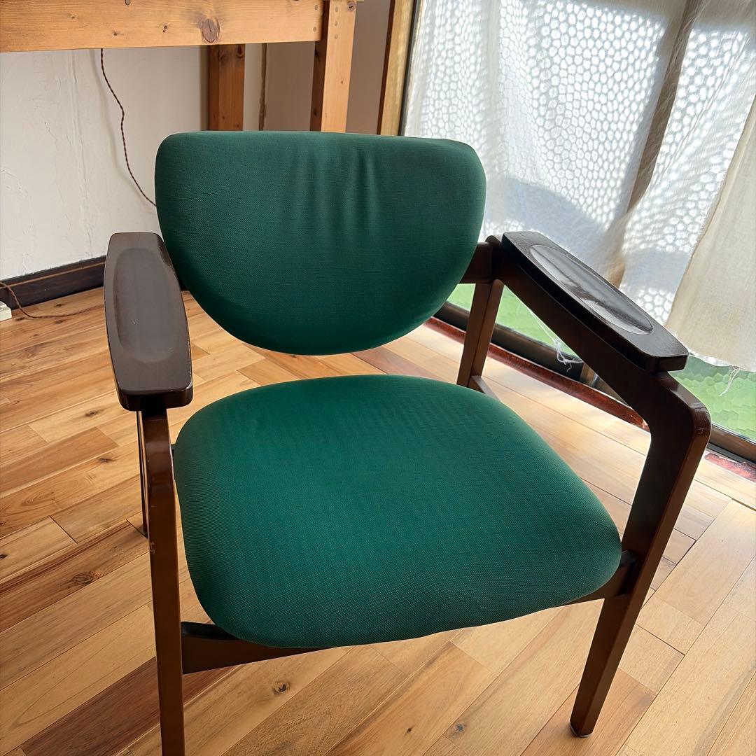 70s オールドカリモク ロビーアームチェア　ミッドセンチュリー　モダン