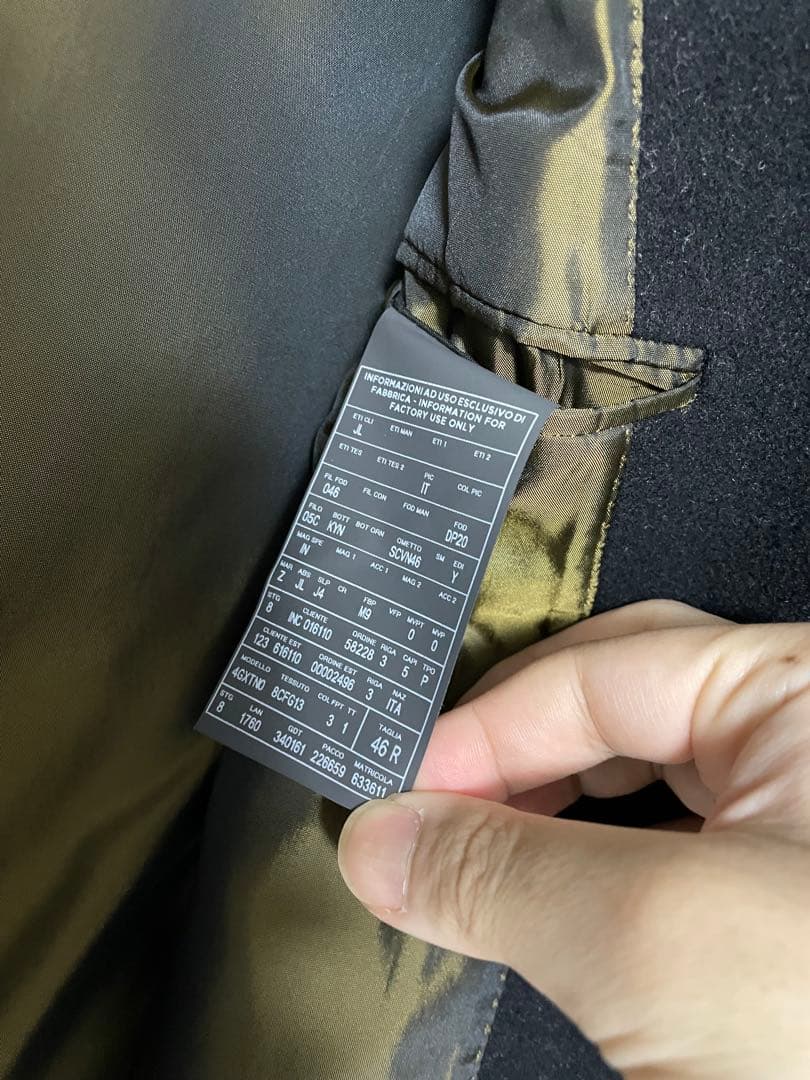 fear of god Zegna 黒 チェスターコート 46