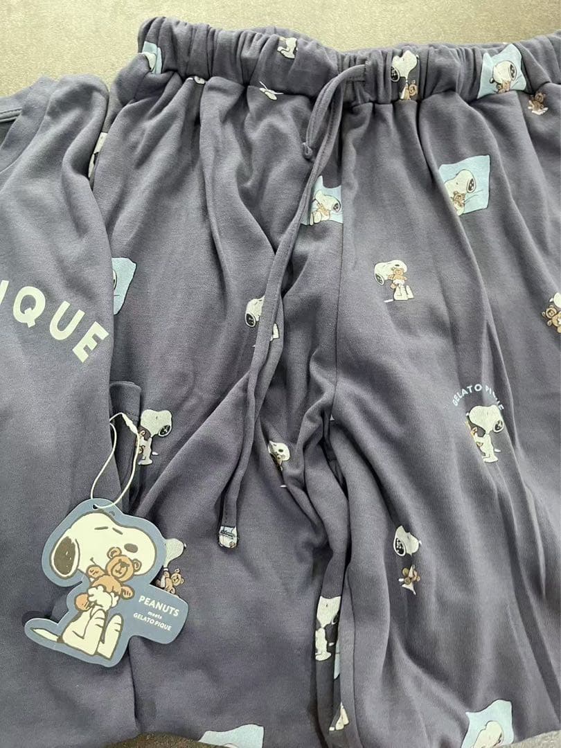 ジェラートピケ PEANUTS スヌーピー ルームウェア 上下セット