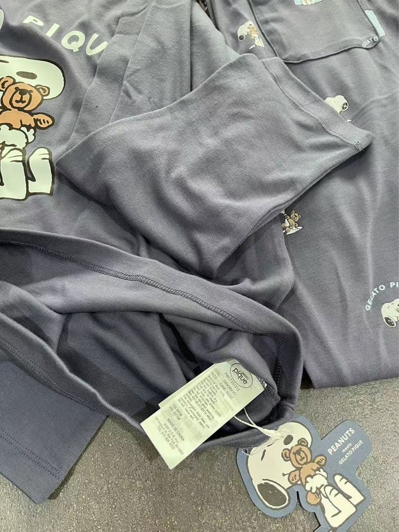 ジェラートピケ PEANUTS スヌーピー ルームウェア 上下セット