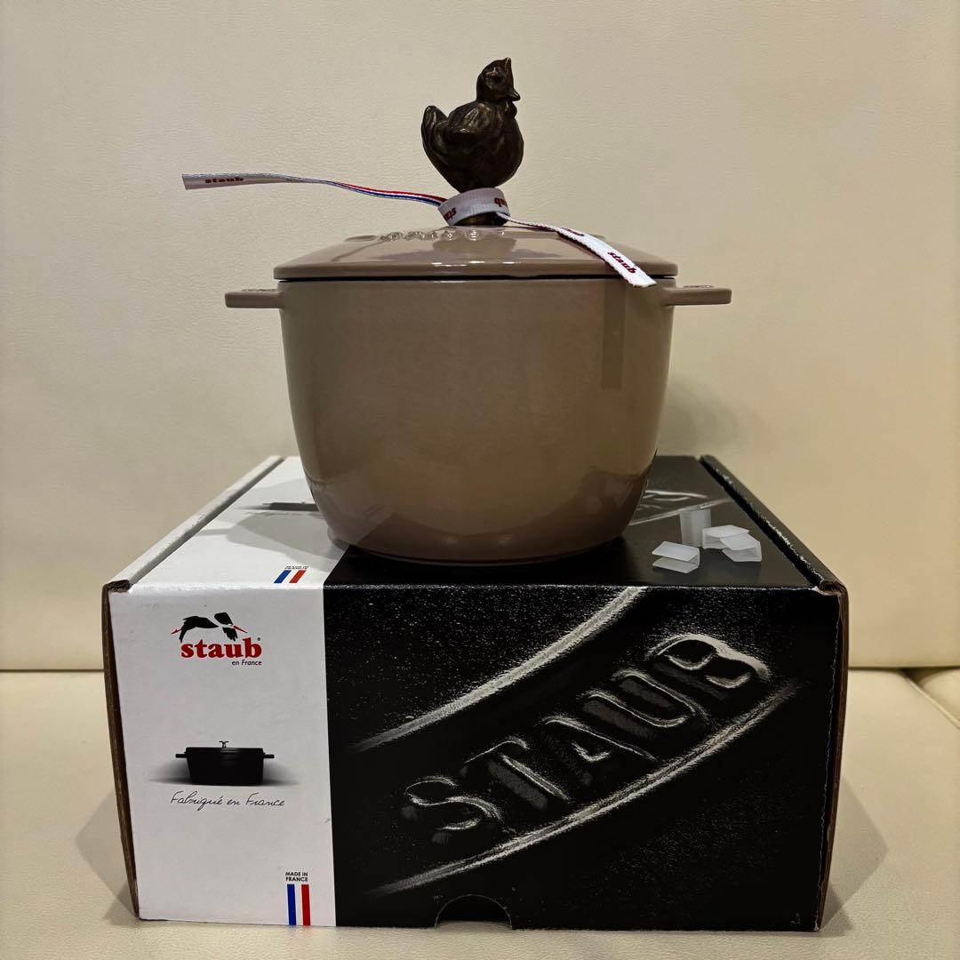 ストウブ　リネン　ココットデゴハン　M/チキンノブ　Sur La Table限定