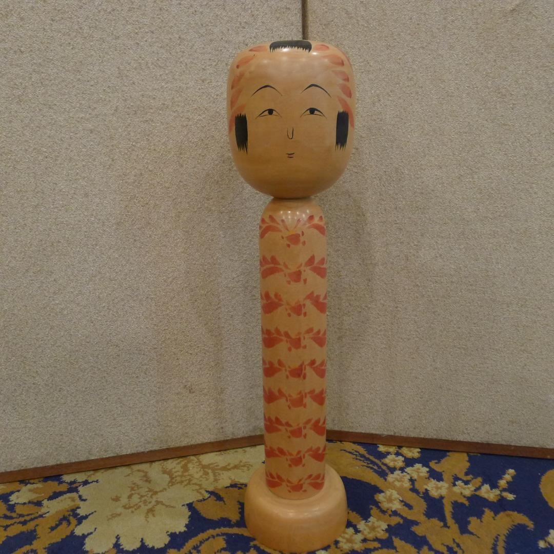 中ノ沢こけし　たこ坊主　本田信夫工人　61.5㎝