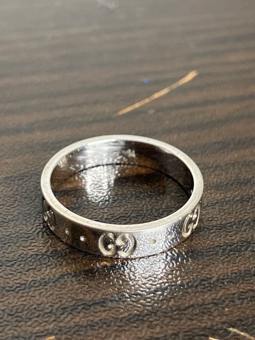 GUCCI グッチ GGリング 750 K18 ホワイトゴールド 約14号