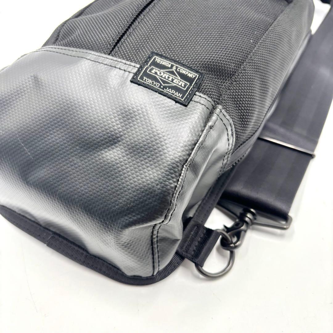 【極美品】 PORTER ポーター ヒート スリング ボディバッグ ブラック 黒