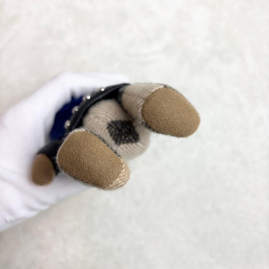 【未使用級✨/希少】バーバリー トーマスベア キーホルダー パンク レザー