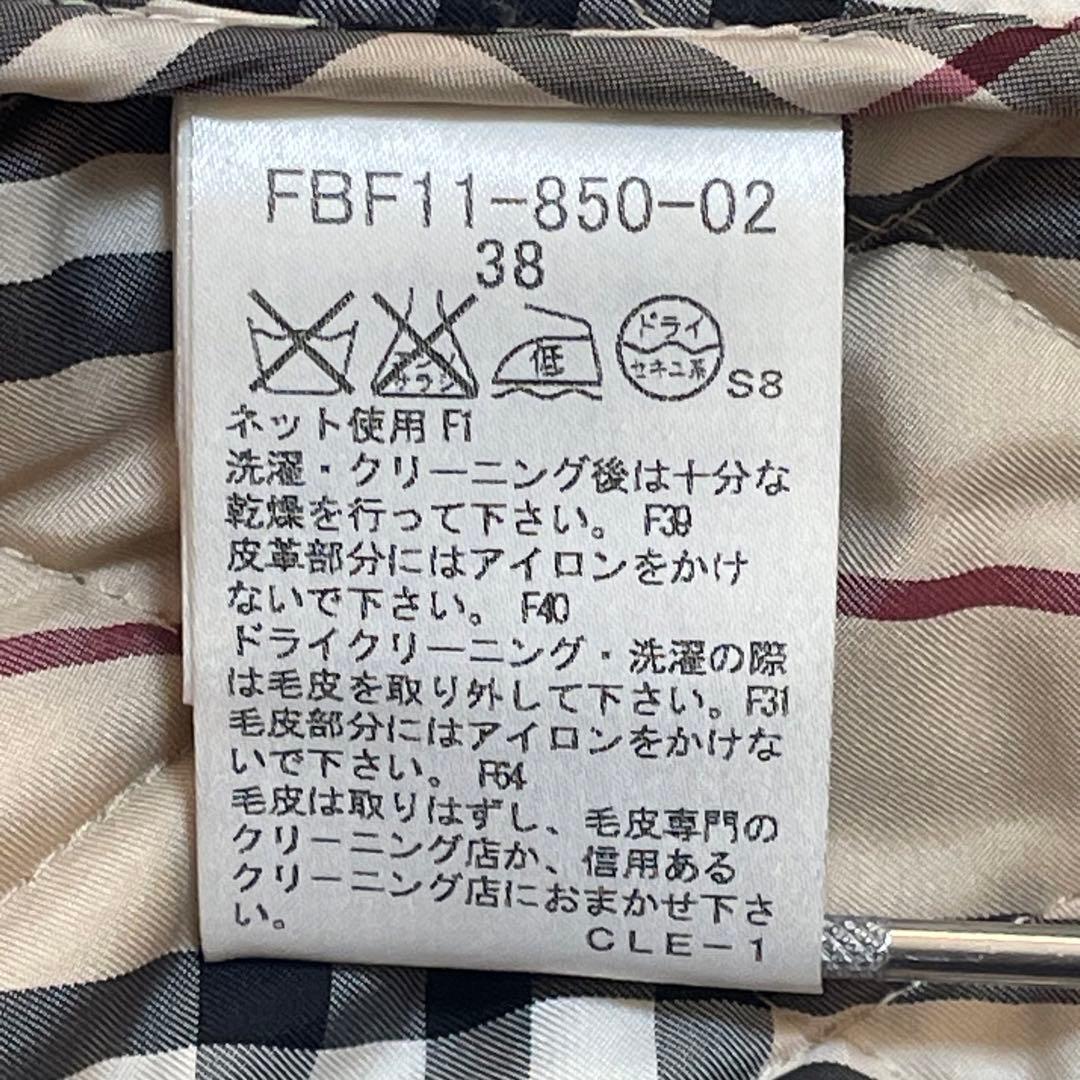 BURBERRYバーバリーダッフルコート ノバチェック フォックスファー