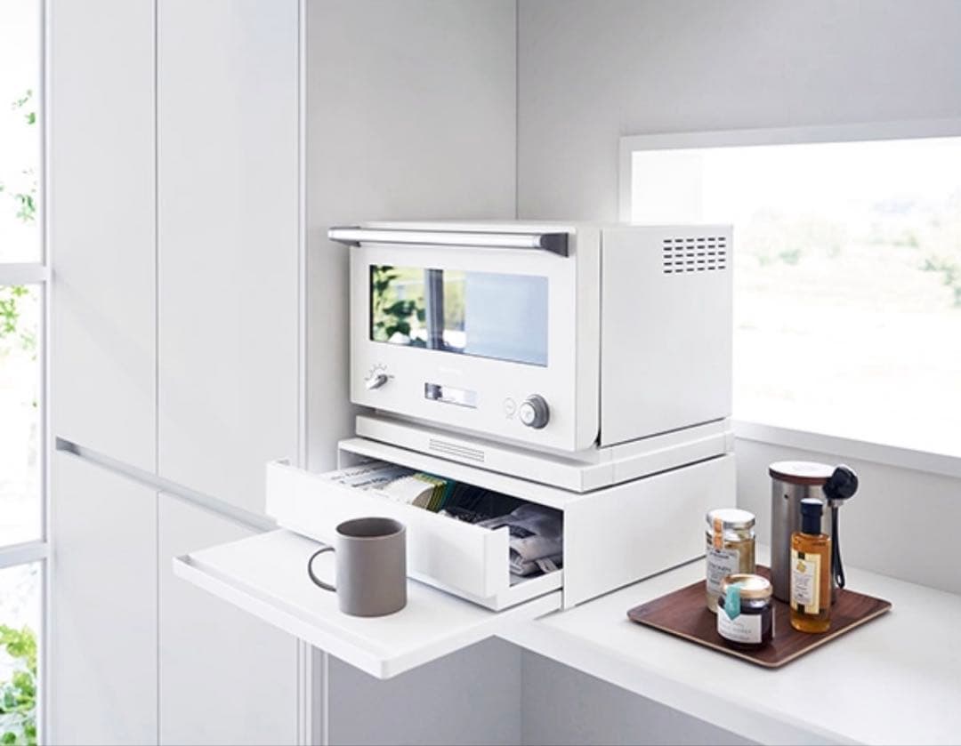 タワー　2way キッチン家電下引き出し&スライドテーブル