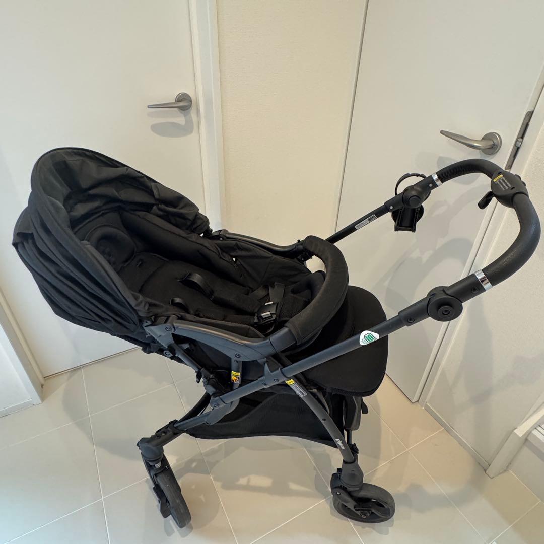 美品 ピジョン ランフィ リノン8 ブラック ベビーカー　シロさん専用