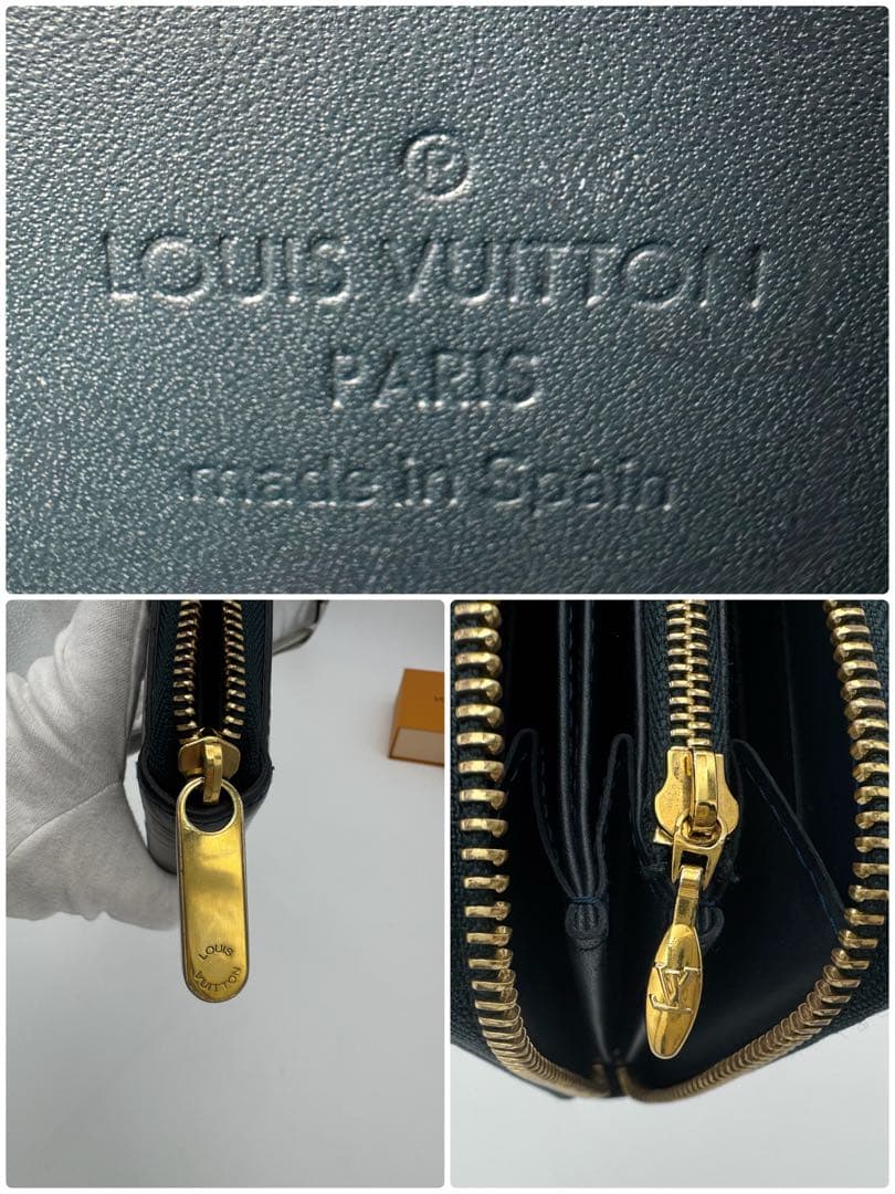【正規品】LOUIS VUITTON ヴェルニ ラウンドファスナーグリーン系