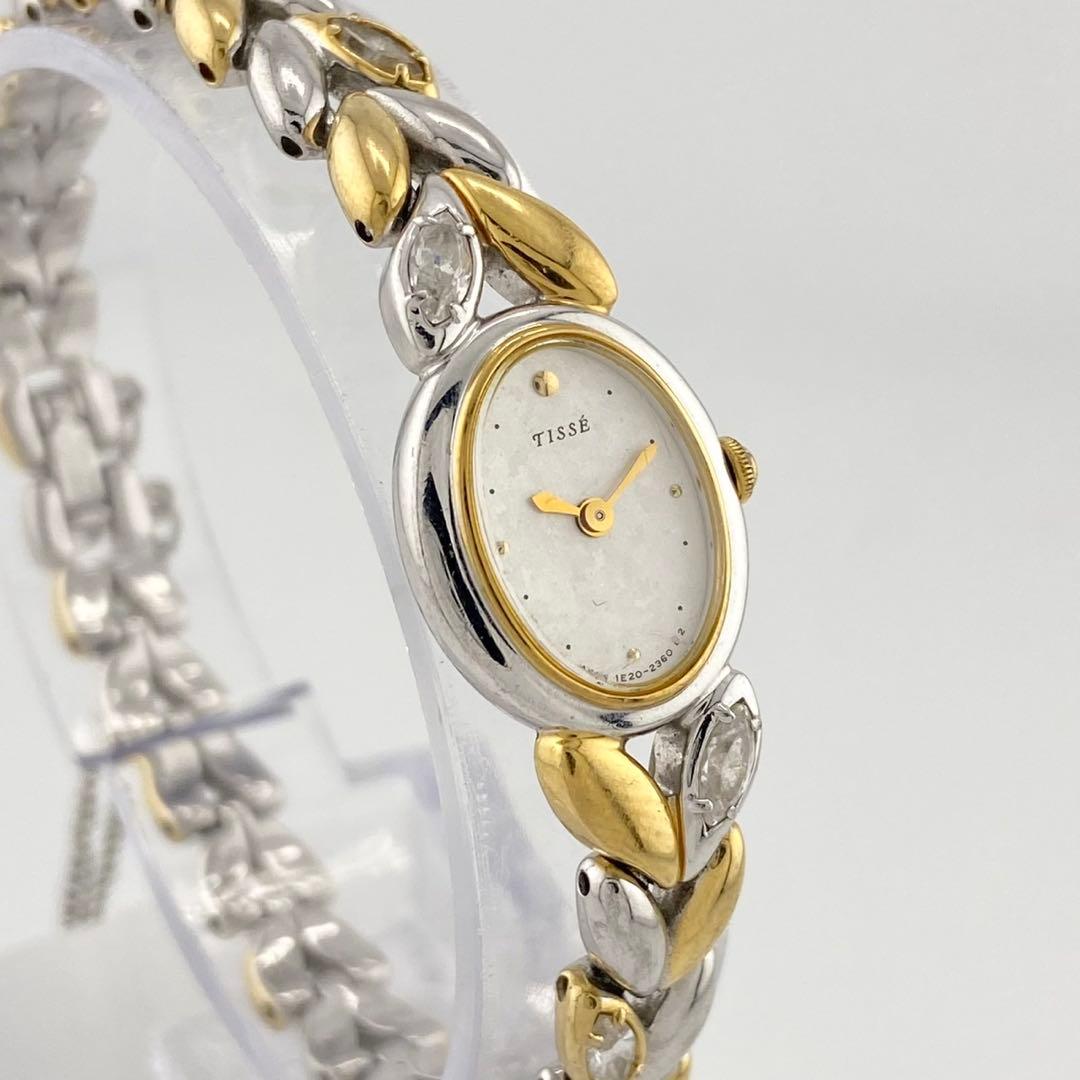 【稼働】SEIKO TISSE 石付き ブレスウォッチ 時計 レディース コンビ