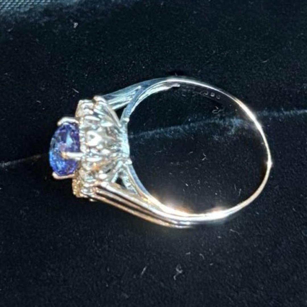 K18 タンザナイト 0.20 ダイヤモンド リング 指輪 18金