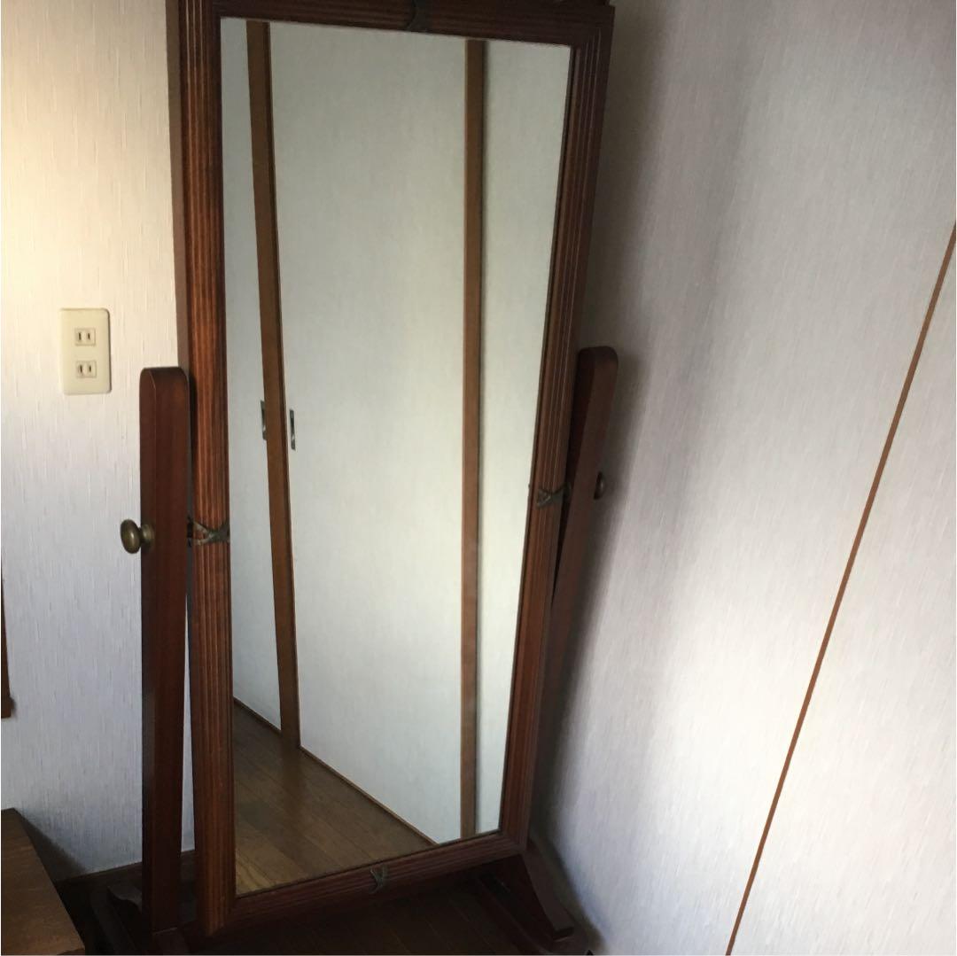 アンティーク調 全身ミラー　ドア